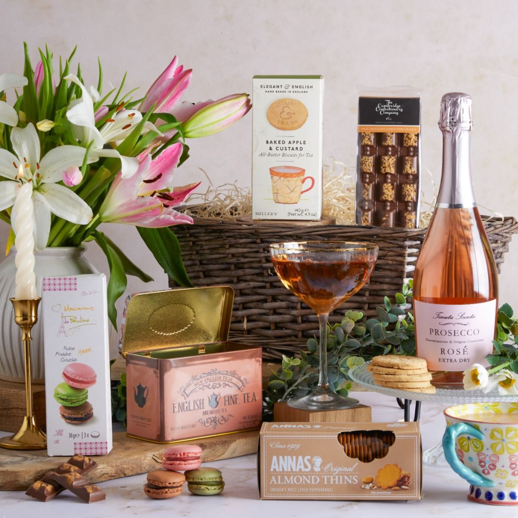 A carefully curated corporate gift hamper, perfect for celebrating a staff milestone 