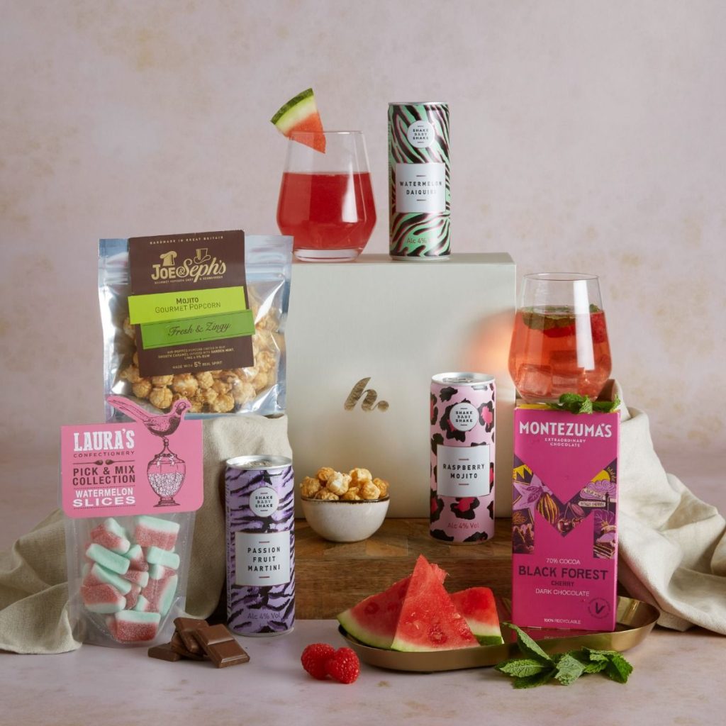 A special gift from hampers.com, featuring shake baby shake cocktails