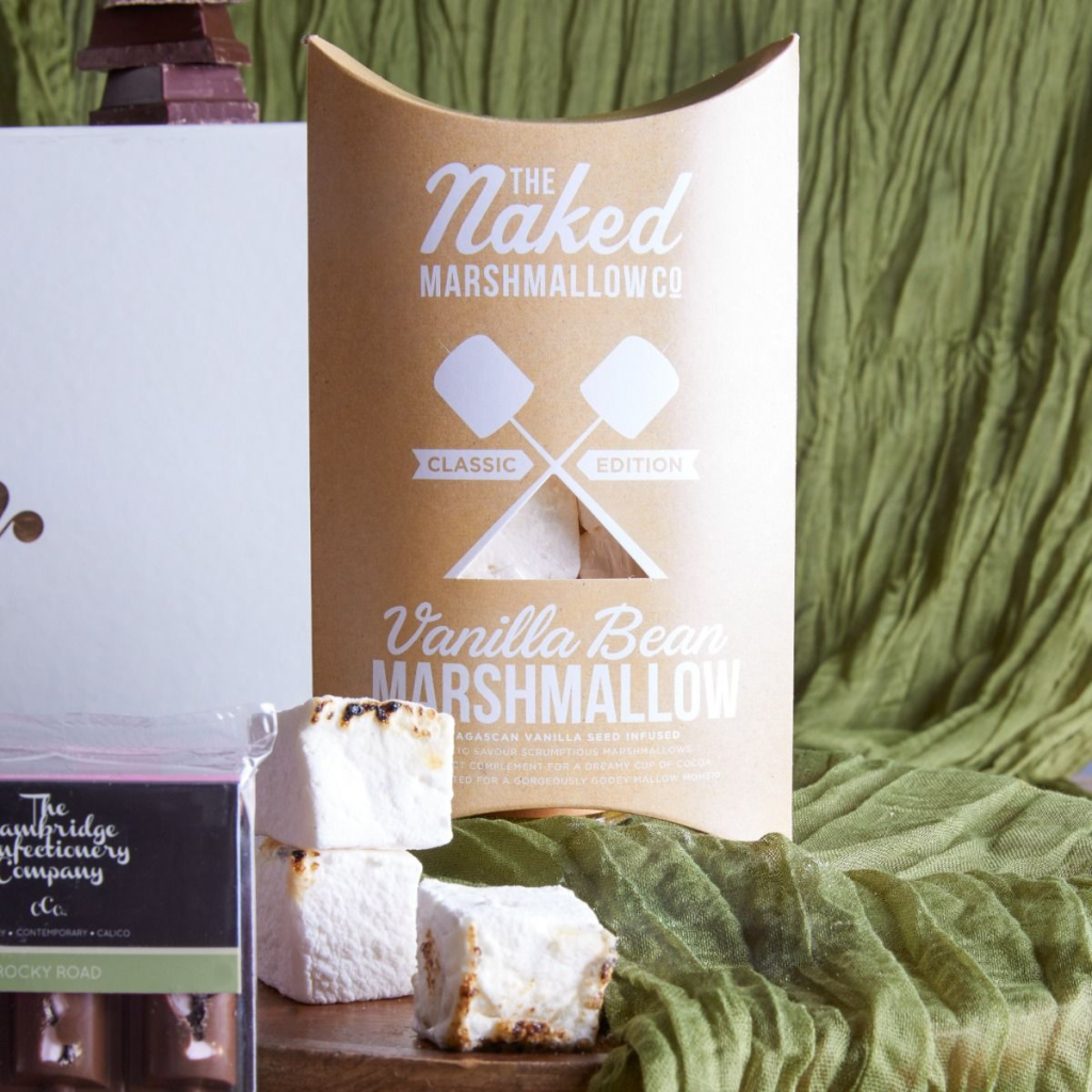 The Naked Marshmallow company marshmallows - made for pairing with luxury hot chocolate