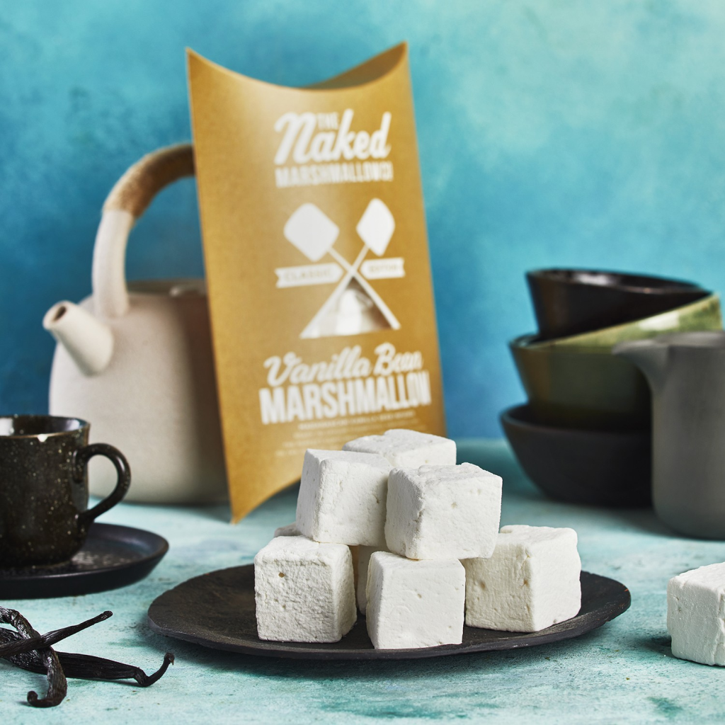 The Naked Marshmallow company marshmallows - made for pairing with luxury hot chocolate